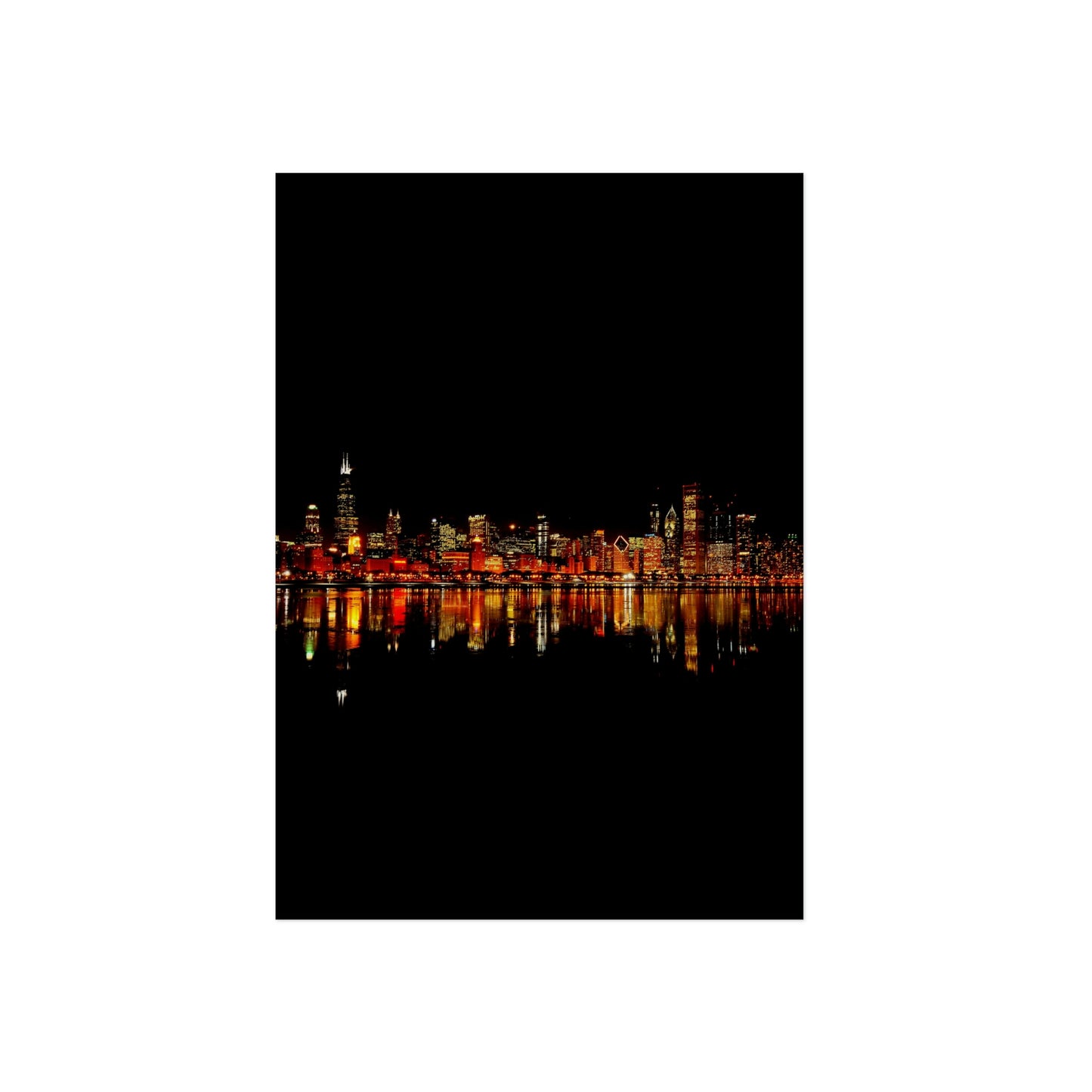 Chicago Night Skyline Aluminum Composite Panels