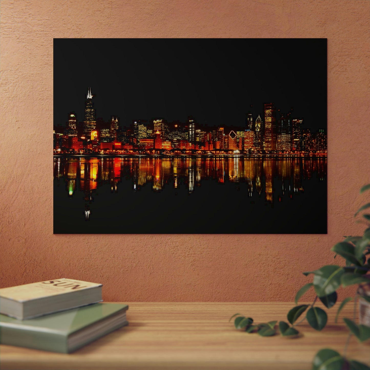 Chicago Night Skyline Aluminum Composite Panels