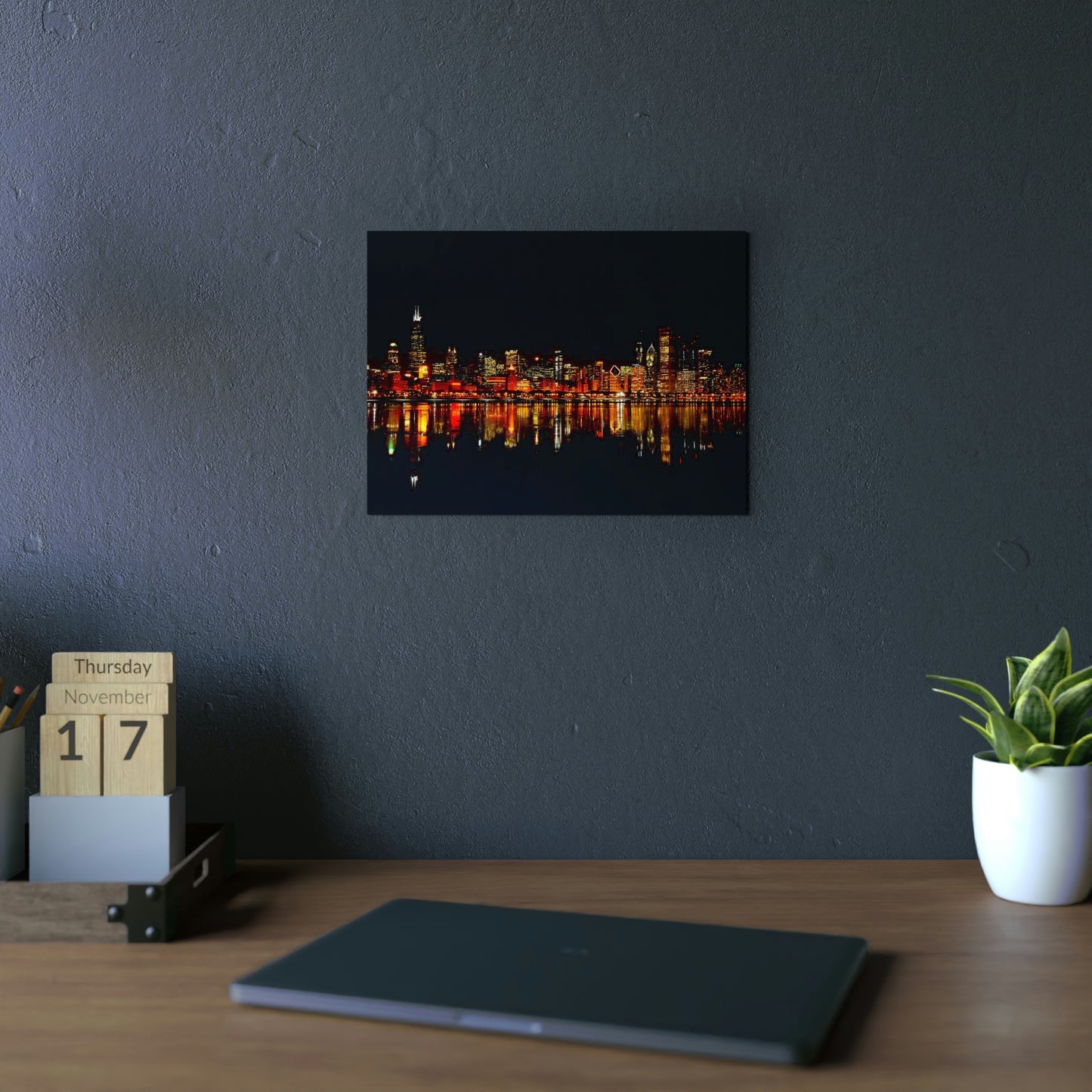 Chicago Night Skyline Aluminum Composite Panels