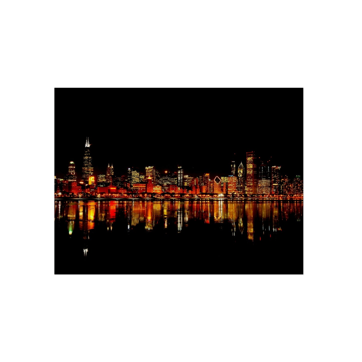 Chicago Night Skyline Aluminum Composite Panels