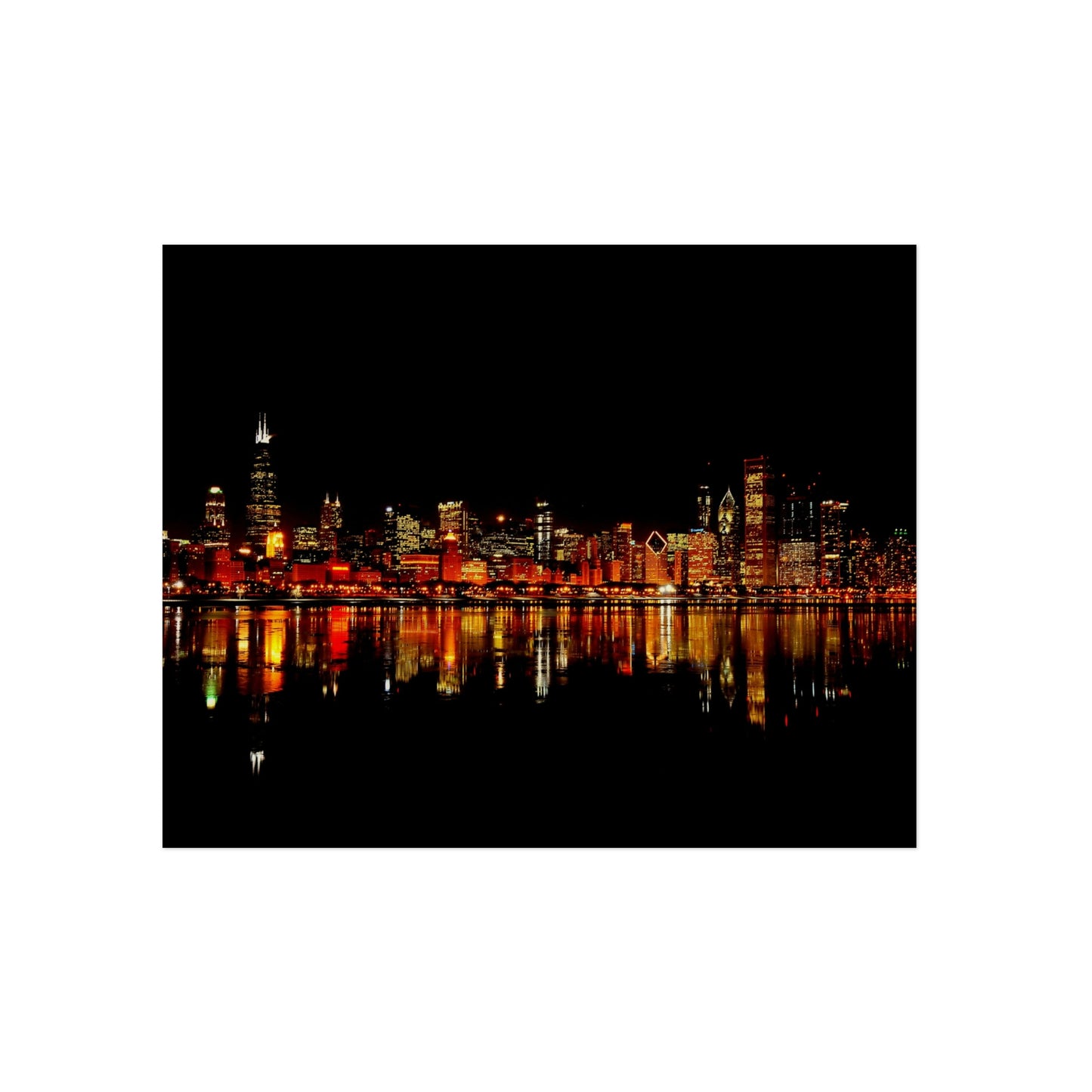 Chicago Night Skyline Aluminum Composite Panels