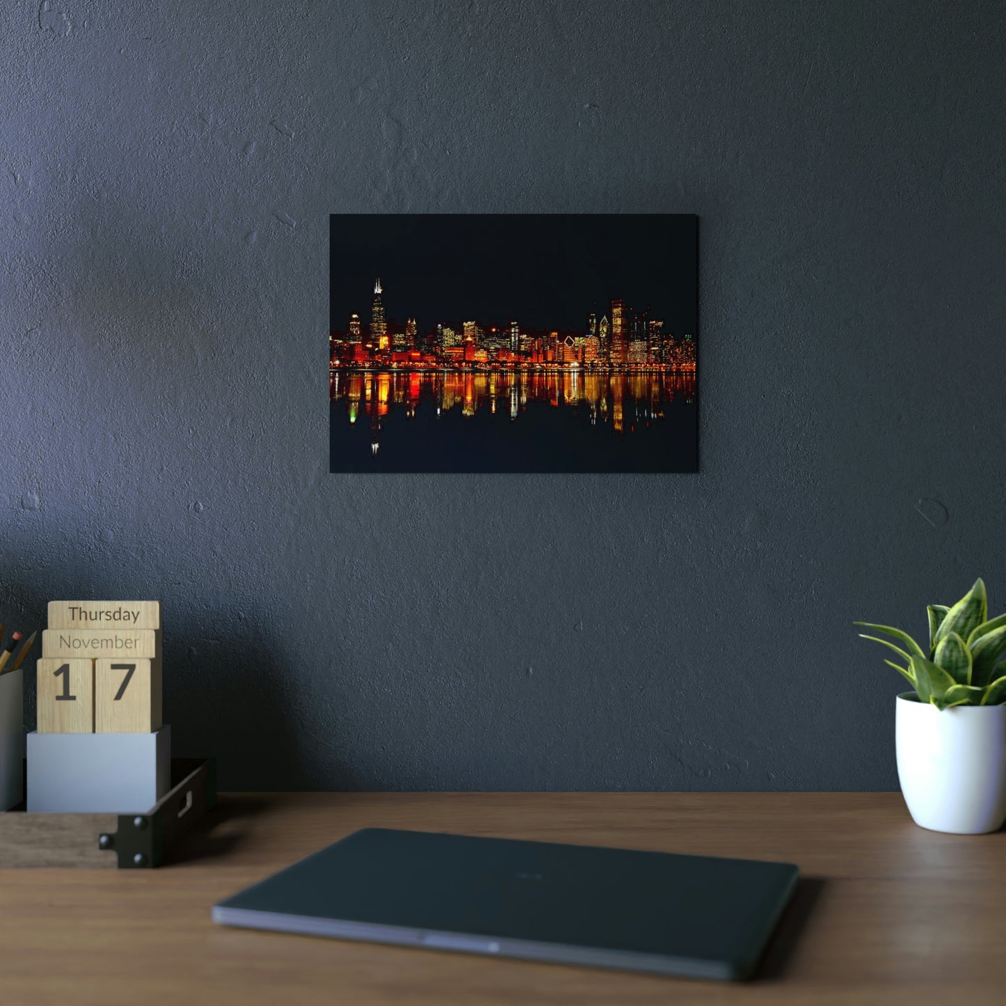 Chicago Night Skyline Aluminum Composite Panels