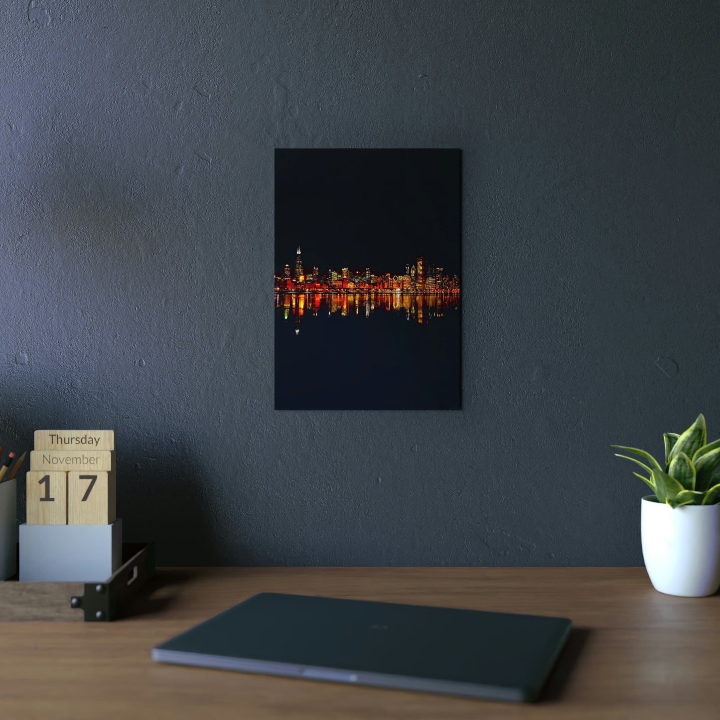 Chicago Night Skyline Aluminum Composite Panels