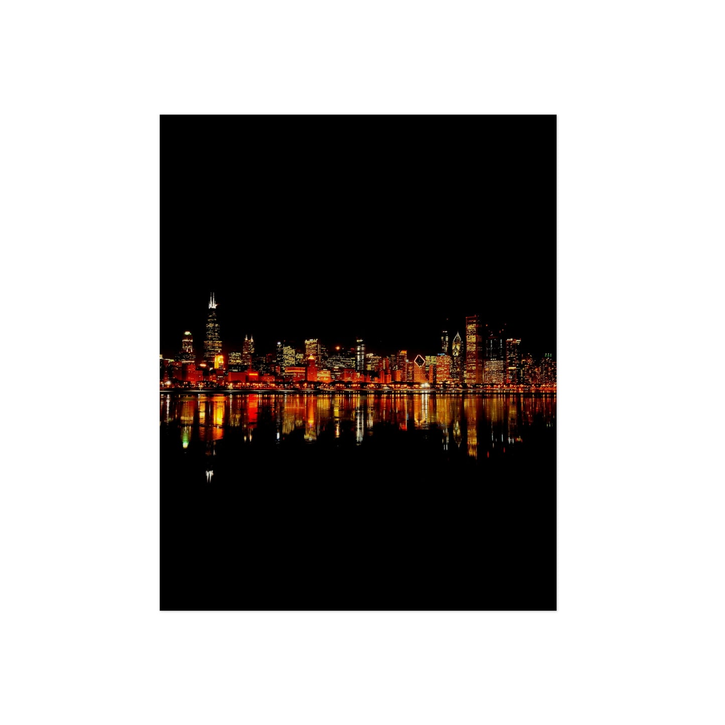 Chicago Night Skyline Aluminum Composite Panels